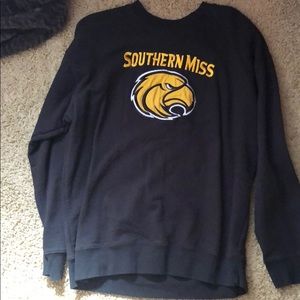 SouthernMiss black sweatshirt with an Eagle on it